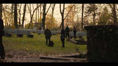 The killer shoots her here.
Why drag her body over there? - Mare of Easttown