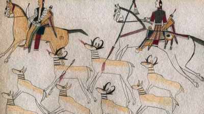 The Kiowas prepared
for a great antelope drive, - The American Buffalo