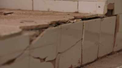 The kitchens were decorated
with colorful tiles, - Secret Nazi Ruins