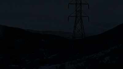 The landslide severed the wires - Flood in the Desert