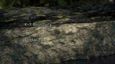 The layers of rock on either side - Modern Dinosaurs
