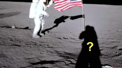 The light source is that which
generates a blurred shadow on the ground, - American Moon