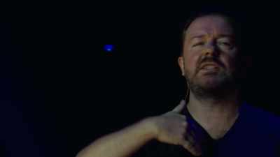 The line he signs off with, - Ricky Gervais: Humanity