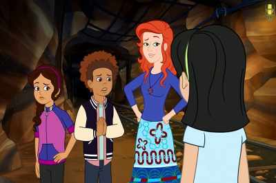 The lines of force run from the magnetite, - The Magic School Bus Rides Again