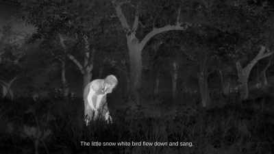 The little snow white bird flew down
and sang, - The Zone of Interest