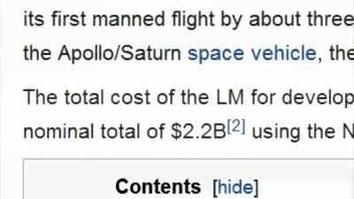 The Lunar Module cost over two
billion dollars at the time, - American Moon
