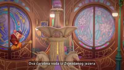 The magical water
flowing here from Starglow Lake - Unicorn Academy