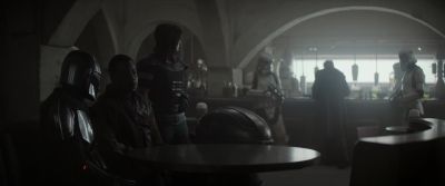 THE MANDALORIAN:
(WHISPERS) Give me the blaster. - The Mandalorian