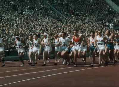 The marathon begins. - XIVth Olympiad: The Glory of Sport