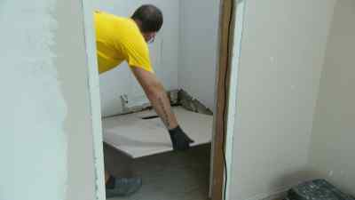The master shower is also
getting some tile treatment. - Zombie House Flipping