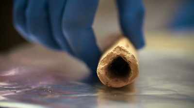 The men date to the time
the scrolls are written. - Dead Sea Scrolls: The Doomsday Prophecy