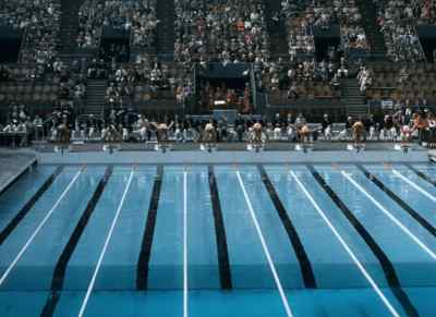 The men's 200-meters breaststroke final. - XIVth Olympiad: The Glory of Sport
