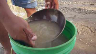 THE MERCURY STICKS
TO THE GOLD PARTICLES, - Lost Cities of the Amazon