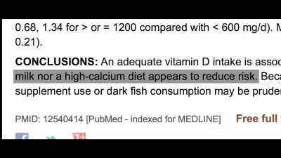 The milk drinkers had zero 
protection from fractures. - What the Health