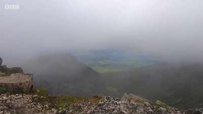 The mist has cleared just briefly
and the view is incredible. - Iain Robertson Rambles