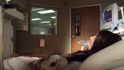 The mom was sleeping in
there in case she woke up. - The Resident