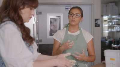 The moment flour hits water,
the gluten starts to develop. - What Am I Eating? With Zooey Deschanel