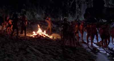 The monster!
It's the real monster! Kill him! - Lord of the Flies