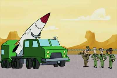 The most powerful, large, uh,
pointy thing... missile! - Johnny Test