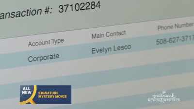 The name on the account
is Evelyn Lesco. - Poisoned in Paradise: A Martha's Vineyard Mystery