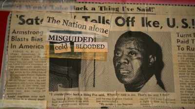 The nation alone, I mean,
is misguided, cold-blooded. - Louis Armstrong's Black & Blues