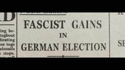 The Nazis' vote
has gone from 18 to 37%. - Rise of the Nazis