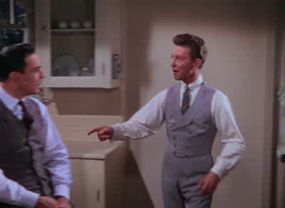 The new Don lockwood He yodels he jumps about to musicThe only trouble is that after duelling cavalierNobody'd come to see me jump off the woolworth building into a damp rag - Singin' in the Rain