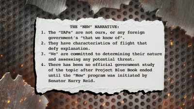 The new narrative states that the UAPs - Accidental Truth: UFO Revelations