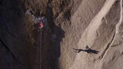 The next day, you motor back up
the ropes to the high point - The Dawn Wall