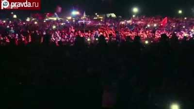 The Night Wolves put on mass shows - Can't Get You Out of My Head