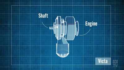 The old mower engine was designed
with a horizontal crankshaft, - Aussie Inventions That Changed The World