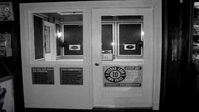 The old recording booth
in the five and dime. - Cold Case