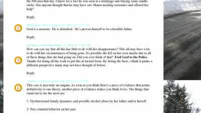 The online world in
particular has run wild - The Disappearance of Maura Murray