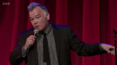 The only awkward thing was
it might be difficult, what with me - Stewart Lee: Tornado