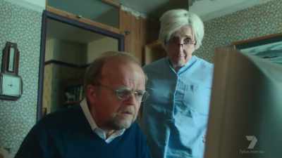 The only one awkward enough
to sit at his computer - Mr Bates vs The Post Office