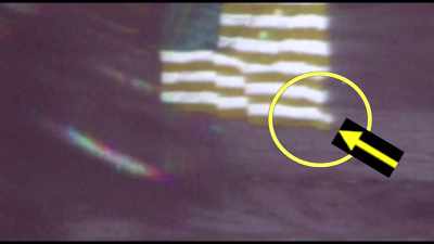 The only plausible explanation
for the flag's movement - American Moon