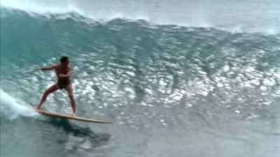 The only way to avoid
a wipeout is to take this wide
"stink bug" stance. - The Endless Summer