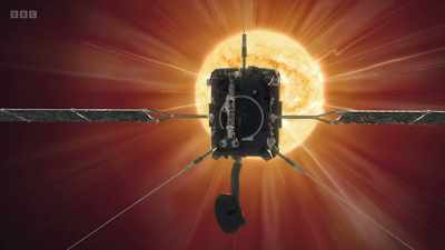 The orbiter has just started
taking photos like this, - Secrets of Size: Atoms to Supergalaxies
