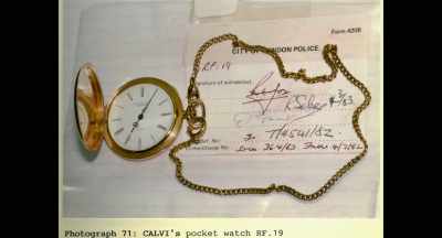 The other one, a pocketwatch,
wasn't so badly affected. - Murder of God's Banker