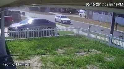 The other young cyclist
is hit by flying debris - Neighborhood Wars