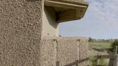 The pebbles set into the concrete while still wet, - The Buildings That Fought Hitler