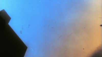 The plane rips
through three decks - The Pacific War in Color