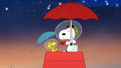 The planet has a massive
swirling storm on its surface - Snoopy in Space