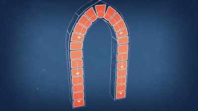 The pointed arch distributes weight downwards not sideways. - Ancient Engineering