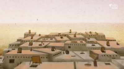 The population built houses
for small groups to live in, - Raiders of the Lost Past with Janina Ramirez