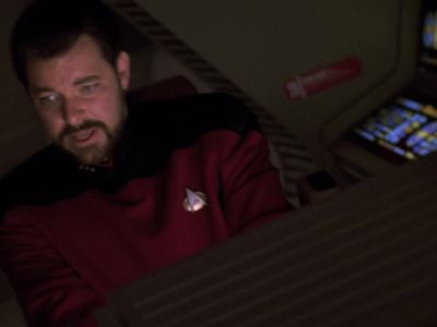 - The port engine's down!
- Reducing power. - Star Trek: The Next Generation