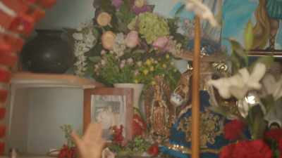 The precious stash is stored
under the watchful eyes - Eva Longoria: Searching for Mexico