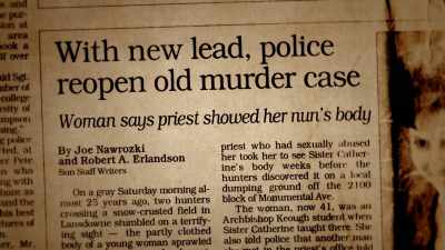The priest that they were investigating - The Keepers