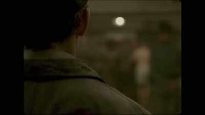 The prisoners are forced
into the chamber. - The Story of Film: A New Generation