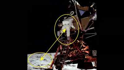 The problem here was balancing
the brightness of the shadow area - American Moon